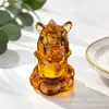 Populares adornos zodiacales giratorios de cristal, decoraciones zodiacales giratorias para escritorio, adornos artesanales giratorios de vidrio