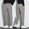 Pantalones Casuales de Otoño para Hombre Pantalones Ligeros de Secado Rápido Rectos Pequeños de Pierna Recta Modernos para Jóvenes Pantalones de Negocios para Hombre