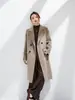 Outono e Inverno 100% Lã Gola V Ampla Slim Fit Elegante e Fashionável Peça de Vestuário Externa de Lã Dupla Face Blazer de Terno de Lã