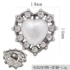 Venta directa de fábrica estilo fragante pequeño corazón de amor forma de corazón cristal de vidrio borde de diamante perla accesorios para ropa de abrigo pantalones