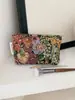 Bolsa Cosmética Grande de Jacquard Bordado Nueva, Bolsa Interior Portátil para Salir, Bolsa de Almacenamiento para Productos de Cuidado de la Piel, Bolso de Mano de Alta Gama