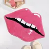 Amazon Transfronterizo Labios Rojos Sexy Cachemira Imitación Felpudo Dormitorio Manta de Cama Absorbente Decorativo Baño Tacto Felpudo Resistente al Desgaste