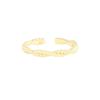 1207 Anillo versátil de diseño nicho de lujo ligero estilo coreano INS con cuentas redondas cruzado retorcido plata esterlina S925 anillo para mujer