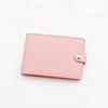 Bolsa para Tarjetas con Broche para Mujer Exquisita Bolsa de Almacenamiento para Tarjetas Ultradelgada Funda para Tarjeta de Licencia de Conducir de Gran Capacidad Bolso Compacto para Identificación para Mujer