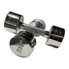 Haltere totalmente em aço com acabamento espelhado, galvanizado, com pegada texturizada antiderrapante para uso doméstico e comercial, halter dumbbell de aço para treinamento de força e escultura corporal