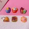 Nuevo Oso de Dibujos Animados Hamburguesa Animal Comida Juego Resina Accesorios Pasador DIY Funda de Teléfono Celular Hebilla para Zapatos Agujero Accesorios para Manos