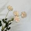Flores Artificiais com 4 Cabeças de Crisântemo, Flores Falsas para Casamento, Decoração de Salão de Casamento, Arranjo Floral, Adereços para Fotografia, Flores de Seda Prontas