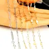Cadena de joyería diy estrella de cinco puntas sección larga corazón de melocotón perla línea retorcida construcción cadena hecha a mano collar accesorios de ropa material