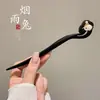 Grampo elegante e versátil de ginkgo para cabelos finos, grampo em U de nicho para a parte de trás da cabeça, grampo em forma de crescente