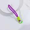 Chaveiro de corda de algodão trançado à mão para chave de carro, corrente para bolsa de celular, pingente para copo térmico, bagagem, cordão multifuncional anti-perda