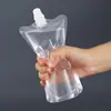Em estoque Plástico Transparente Saco com Bico de Sucção Calibre Pequeno Saco para Embalagem de Líquido Saco Autoportante Espessado à Prova de Vazamento Saco para Leite de Soja Saco para Medicina Chinesa