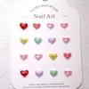Lindos Macarrones Corazón Dibujos Animados Joyería para Uñas Resina Estéreo Accesorios de Uñas Portátiles Pegamento en Crema DIY Pequeños Accesorios