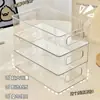 Caja de Joyería Transparente Multifuncional de Gran Capacidad Almacenamiento Cesta de Almacenamiento para Artículos Varios de Escritorio Caja de Almacenamiento para el Hogar de Estudiantes