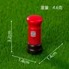 Cabine de correios retro criativa em miniatura para paisagem DIY casa de bonecas acessórios de decoração para casa ornamento de mesa de escritório