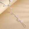Tobillera cruzada europea y americana de joyería con circón para dedo, tobillera de moda para mujer con incrustaciones de diamantes, estilo playa de verano, tobillera con diseño de gota de agua, tobillera
