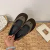 2026 Nuevos Zapatos Mary Jane con Tira Cruzada para Mujer Planos Redondos Bajos Birkenstock Zapatos Individuales Cómodos para los Pies Zapatos de Vestir para el Trabajo
