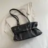 Bolsa Retro de Couro com Cera para Mulheres, Grande Capacidade, Nova Bolsa de Ombro/Axila Casual de Nicho Outono/Inverno 2026, Bolsa para o Trabalho para Mulheres