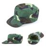 Chapéu de Camuflagem Ajustável de Inverno para Crianças, Chapéu de Treinamento Militar, Chapéu de Bico de Pato Quente e à Prova de Vento para Exterior, Chapéu de Aba Larga com Topo Plano para Fãs Militares