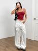 2026 Ropa Femenina Transfronteriza de Amazon Estilo Callejero Sexy Camisola Primavera y Verano Nuevo Ajuste Delgado Top con Bloques de Color