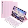 Funda protectora con teclado Bluetooth adecuada para Samsung Galaxy Tab S9FE, funda de cuero con ranura para lápiz para tableta Tab S10FEplus