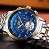LIGE LIGE 9841 nuevo y explosivo Tourbillon multifuncional superficie mate automático mecánico impermeable Reloj de Ocio