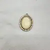 Colgante base de gema de madera ovalada estilo retro con llavero de madera DIY hecho a mano una generación de cabello