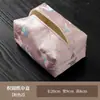 Bolsa de Tela para Guardar con Asa Bordada de Lirio Brocado, Exquisita Bolsa para Guardar Juego de Té, Bolsa de Tela Portátil para Ceremonia del Té