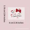 Lindo Adhesivo de Cristal UV Sanrio DIY Taza de Vidrio Papelería Adhesivo Decorativo Etiqueta de Cristal Despegar y Pegar