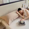 Juego de Fundas para Almohadas Dobles Largas de Color Sólido 1.5m Fundas de Almohada Algodón Nube 1.2m Rellenos de Almohada Extendidos 1.8m Pareja