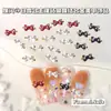 Estilo Blancanieves de Moda Lazo de Pedrería Corbata de Lazo Cartoon Japonés y Coreano Gato Kitty Lindos Accesorios para Uñas