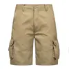 Exportación al por mayor pantalones cortos casuales para hombre de cinco puntadas de moda verano holgados talla grande algodón overol deportivo