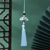 Pingente de Borla em Forma de Leque, Borla de Broche Hanfu Estilo Tinta, Pingente de Bolsa Estilo Antigo, Chaveiro, Acessórios de Pingente Criativos Atacado