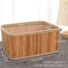 Cesta de Almacenamiento Tejida de Bambú Simple para Uso Doméstico, Cesta de Almacenamiento para Cosméticos de Escritorio, Almacenamiento de Juguetes y Bocadillos, Tejido Hecho a Mano Multipropósito