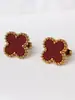 Pendientes de Trébol para Mujer Joyería Elegante Simple Pendientes Pendientes Hebilla de Oreja Nueva de Corea Accesorios de Oreja de Moda Celebridad de Internet Suerte