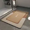 Tapete de Banheiro Simples de Cor Sólida em Lama Diatomácea para Casa, Box de Banho, Absorvente de Água, Secagem Rápida, Antiderrapante, Resistente à Sujeira, Resistente ao Desgaste