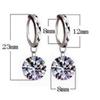 Brincos Wei Hua femininos de zircônia natural e diamante nu, temperamento feminino, nova versão coreana, joia de orelha banhada a prata, brincos de atacado