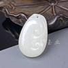 Pingente de Jade Branco Afegão Guanyin Maitreya Buda Jadeíta Ornamento Pendente de Grau A Suprimento para Transmissão ao Vivo Joias de Jade Escultura em Jade Artigos de Jade