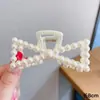 Pinza de Tiburón Acrílica Marrón Grande Estilo Coreano de Verano Pinza Cuadrada Pasador Elegante para la Parte Trasera de la Cabeza Pasador de Gama Alta