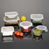 Fiambrera de Vidrio Calentable en Microondas, Fiambrera para Almacenamiento en Refrigerador, Fiambrera para Llevar Comidas al Trabajo, Sellada con Tapa, Vajilla de Almacenamiento