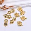 Retención de color 14K bolsa oro collar pulsera conexión hebilla DIY hecho a mano hebilla de lazo flor de ciruelo accesorios para joyería venta al por mayor