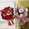 Ramo de Flores de Mano, Rosa, Producto de Flor Hecha a Mano, Girasol, Regalo de San Valentín Graduación, Ramo de Flores Tejidas, Regalo Souvenir al por Mayor