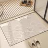 Alfombra Gruesa de Barro de Diatomeas para Inodoro Baño Absorbente Piso Puerta Antideslizante Alfombrilla Puerta de Baño Alfombra Baño