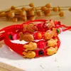 Pulsera de Hilo Rojo Hecha a Mano Doble Pez, Pulsera de Hilo de Cinco Colores para el Festival del Bote del Dragón, Pulsera Ajustable del Año del Zodiaco