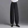 Calças lanterna da moda e versáteis para mulheres, novo estilo outono 2026, calças jogger cropped de corte solto que cobrem os quadris e são emagrecedoras para figuras petites, casuais