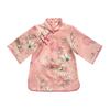 Nuevo Cheongsam de Manga Larga para Otoño e Invierno para Niñas, Hanfu con Forro Polar, Vestido de Estilo Chino de Vellón de Piel de Ciervo para Niños