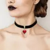 Comércio Exterior Transfronteiriço Joias Estilo Gótico Halloween Pingente em Formato de Coração de Amor Gargantilha de Veludo