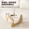 Mesa de centro de cristal, mesa de centro creativa y moderna para sala de estar, adecuada para apartamentos pequeños, mesa pequeña minimalista moderna de lujo ligero