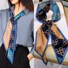 Pañuelo de Seda para Mujer 2026 Estilo Nuevo, Tira Larga Pequeña, Versátil para Primavera, Otoño y Verano, Delgado y Estrecho, Se Puede Combinar con Camisas, Diademas, Bufandas y Pañuelos de Cuello