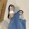 Sandalias de Suela Gruesa Asimétricas de Diseño de Nicho de Alta Gama para Mujer Moda de Primavera y Verano 2025 Slip-Ons a la Moda