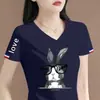 Camiseta de manga corta para mujer de comercio exterior transfronterizo, con excedente, corte holgado, talla grande, disimula el vientre y oculta la grasa, top adelgazante, camiseta básica